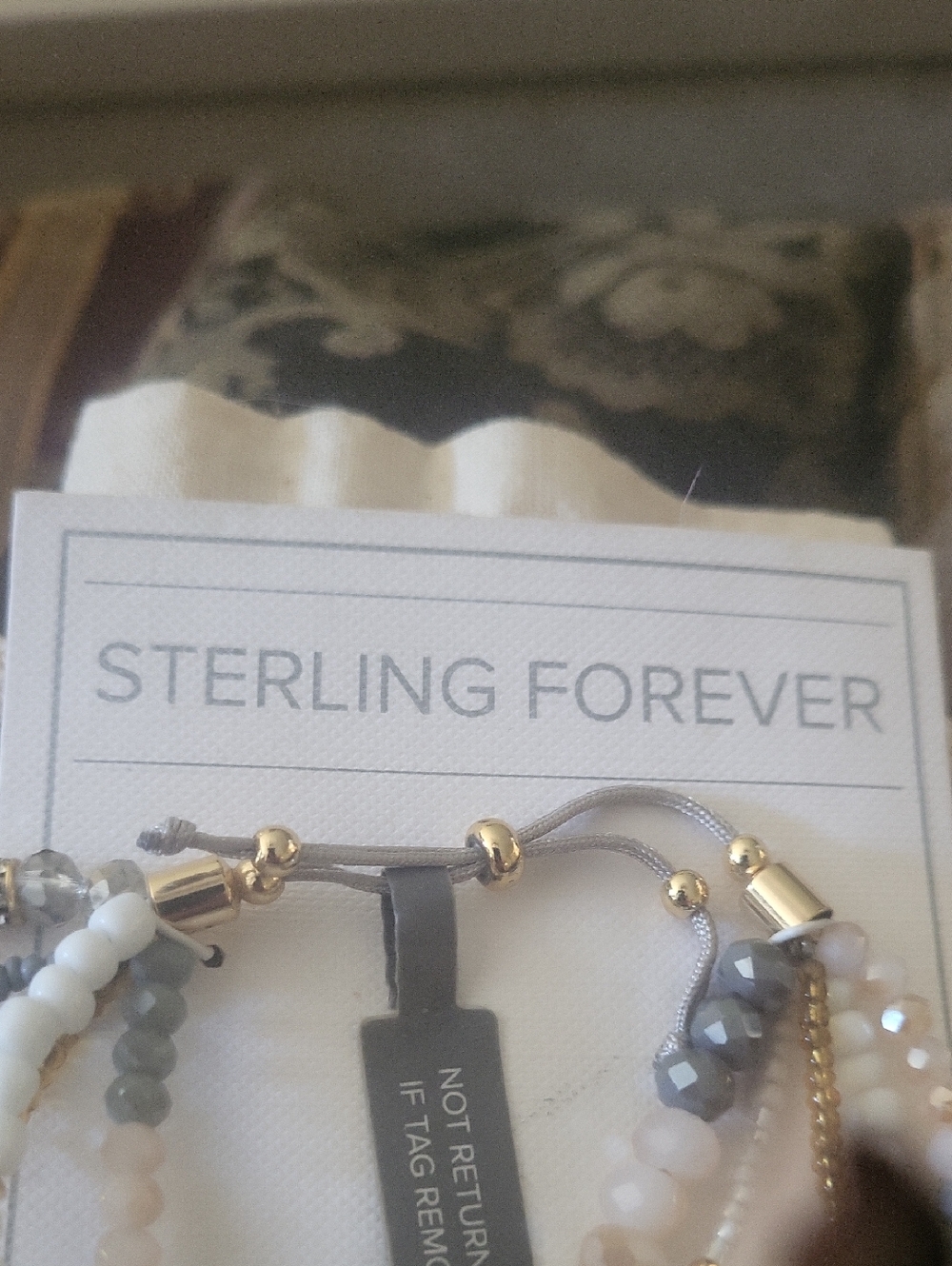 Silver Forever 5 Beautiful Beaded Tassels Adjustabke Bagged New - Picture 3 of 7
